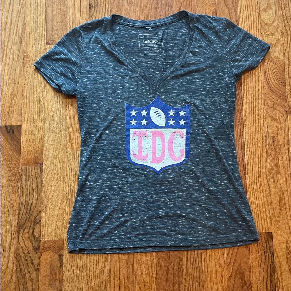 I don’t care NFL logo football tee